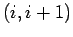 $(i, i+1)$
