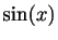 $ \sin(x)$