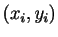 $ (x_i,y_i)$