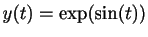$ y(t)=\exp(\sin(t))$