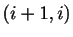 $ (i+1,i)$